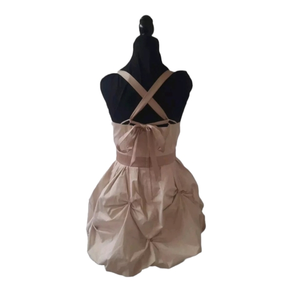 XXI formal Size 6 Sleeveless Ruched Sheath Silky Dress Fairy Party Prom Spring - Picture 3 of 9